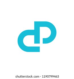 abstract letter cd symbol logo vector