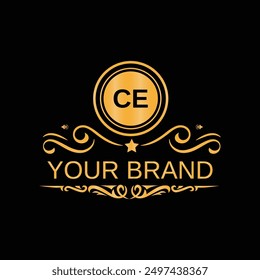 Abstract letter CE logo design template for company