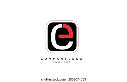 Abstract Letter CE Vector Logo Design Template