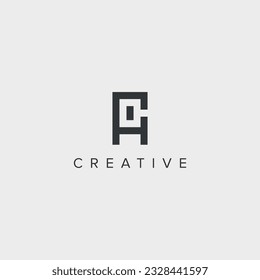 Abstract letter CH HC logo template - vector.