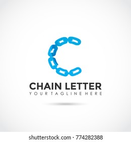 Abstract Letter Chain Logo Design. Vector Illustrator Eps.10