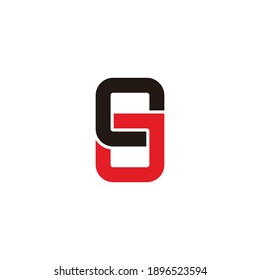 letra abstracta cj vector de logotipo plano geométrico simple enlazado