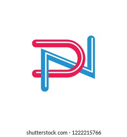abstract letter cn linked logo vector