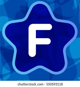 Abstract letter color sign in star shape. Vector design template element