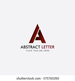A abstract letter concept logo template on light gray background