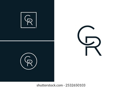 Abstract Letter CR Logo - Initial Monogram Template for Alphabet C and R