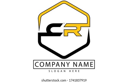 Abstract Letter CR letter Logo Vector illustration format
