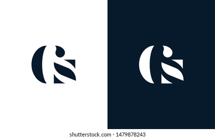 Abstract letter CS logo. This logo icon incorporate with abstract shape in the creative way.