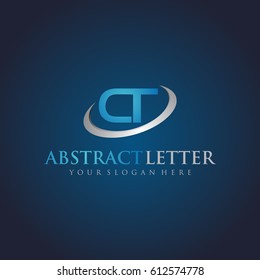 Abstract Letter CT Logo Template. Vector Illustrator Eps.10