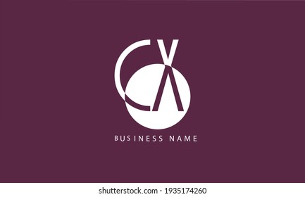Plantilla de diseño del logotipo del vector CX de la carta abstracta