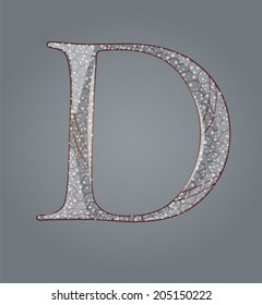 Abstract letter D. 