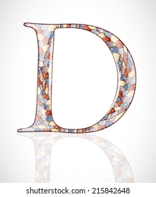 Abstract letter D. 