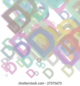 Abstract letter D