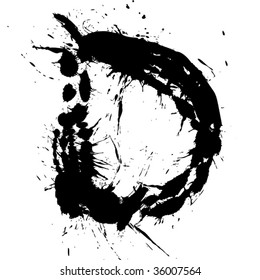 Abstract letter D