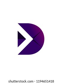 Abstract Letter D With Arrow Logo Template