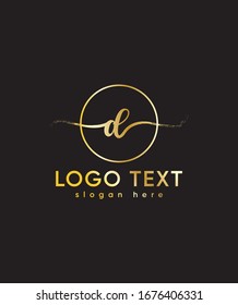 Abstract Letter D  with brush paint Logo Design Icon, vector logo for business and company identity