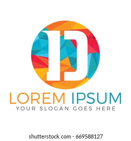 Abstract letter D business logo design.