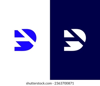 Abstract Letter D with comma icon logo, Comma icon logo design, Comma icon