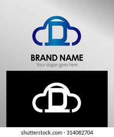 Abstract letter D Design Template 