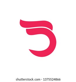 abstract letter d fast movement design curves logo vector