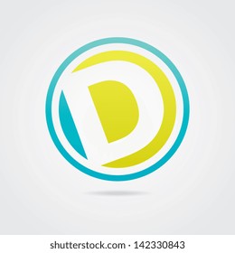 Abstract Letter D Icon