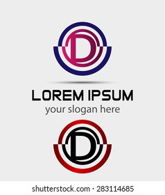 Abstract Letter d Icon
