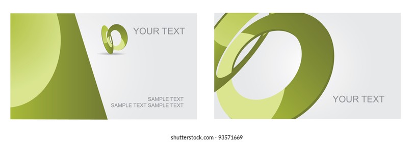 Abstract Letter D Icon Symbol Business Card Set EPS 8 vector, grouped for easy editing. No open shapes or paths.