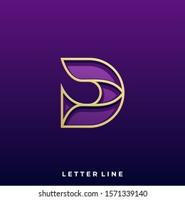 Abstract Letter D Illustration Vector Design Template. Suitable for Creative Industry, Multimedia, entertainment, Educations, Shop, and any related business