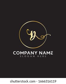 Abstract  Letter D Initial beauty monogram and elegant logo design, handwriting logo of initial signature, Photography, wedding, fashion, floral and botanical with creative template design