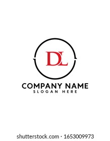Letra abstracta elementos de plantilla de diseño de logotipo vinculado D & L