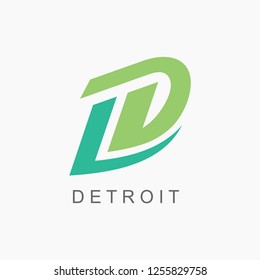 Abstract letter D logo design template. Modern, dynamic, unique icon, element for your graphic