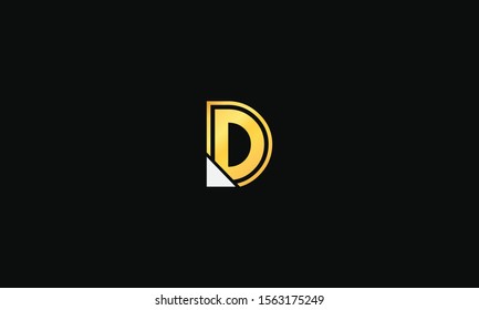 Abstract letter D logo design. Creative,Premium Minimal emblem design template. Graphic Alphabet Symbol for Corporate Business Identity. 