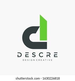 abstract letter D logo design . The logo can be used for business construction, sport, consulting, financial companies. Vector design template elements for your application or corporate identity.
