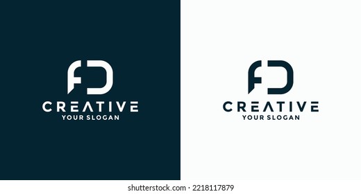 abstrakter Buchstabe A D Logo-Design-Monogramm