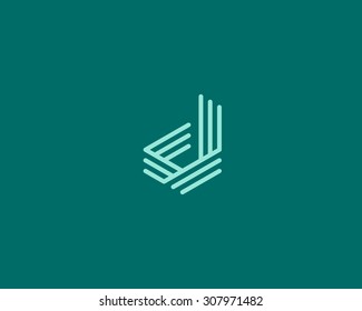 Abstract Letter d logo design template. Line vector symbol. Premium elegant sign mark icon
