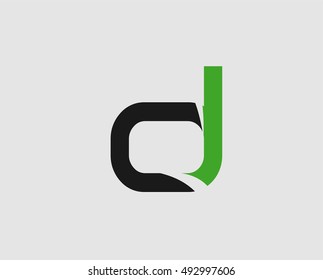 Abstract letter D logo design template
