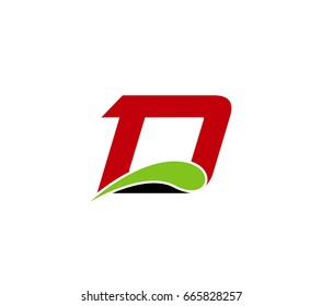 Abstract letter D logo design template
