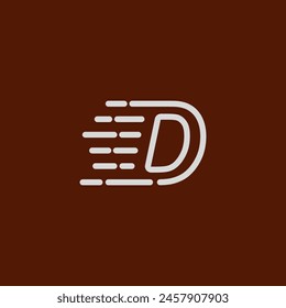 Logo Abstractas de la letra D con concepto de símbolo rápido 