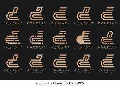 abstract letter D logo icon set. design for business of luxury, elegant, simple.