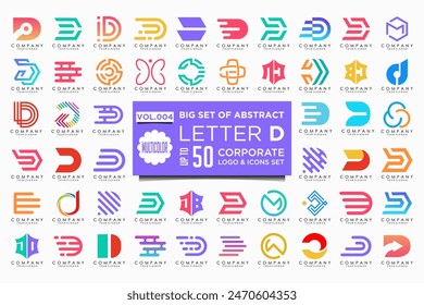 Abstrakter Buchstabe D Logo-Icon-Set. Design für Unternehmen des Luxus, elegant, einfach.