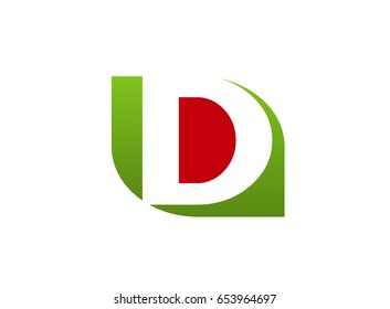 Abstract letter D logo icon design
