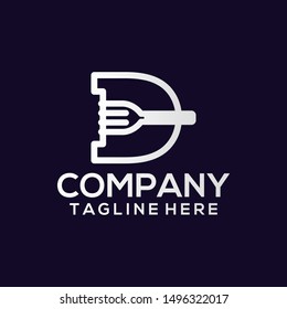 Abstract Letter D Logo Template Vector. Alphabet Logo Concept