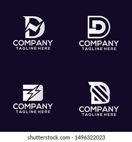 Abstract Letter D Logo Template Vector. Alphabet Logo Concept