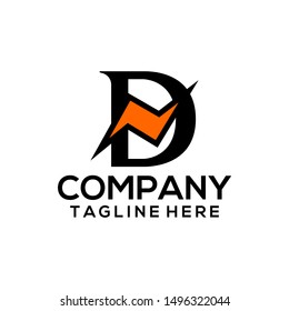 Abstract Letter D Logo Template Vector. Alphabet Logo Concept