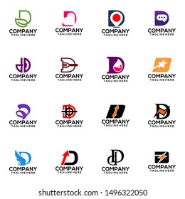 Abstract Letter D Logo Template Vector. Alphabet Logo Concept