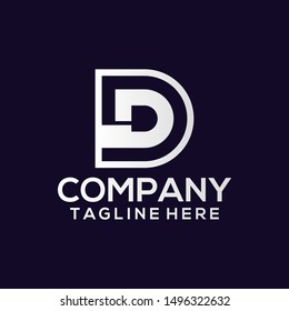 Abstract Letter D Logo Template Vector. Alphabet Logo Concept