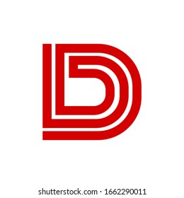abstract letter D logo template