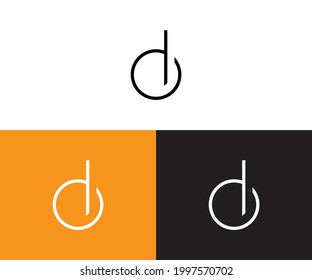 abstract letter D logo template