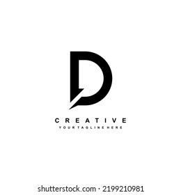 Abstract Letter D Logo. Letter D Logo Template Design. Letter D Icon. Suitable For Company Logos, Business Logos, Sports Logos, Technology, Product Marketing, Etc.