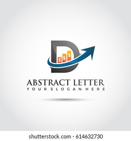 Abstract Letter D Logo Template. Finance Logo. Vector Illustrator Eps. 10